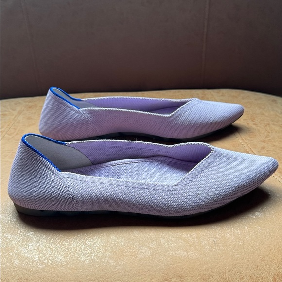 ROTHY’S THE POINT KNIT POINTED TOE FLATS LAVENDER PASTEL PURPLE SIZE 8.5 - Picture 2 of 8